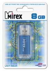 Флешка Mirex Unit 8Gb Aqua Blue 8Гб синий